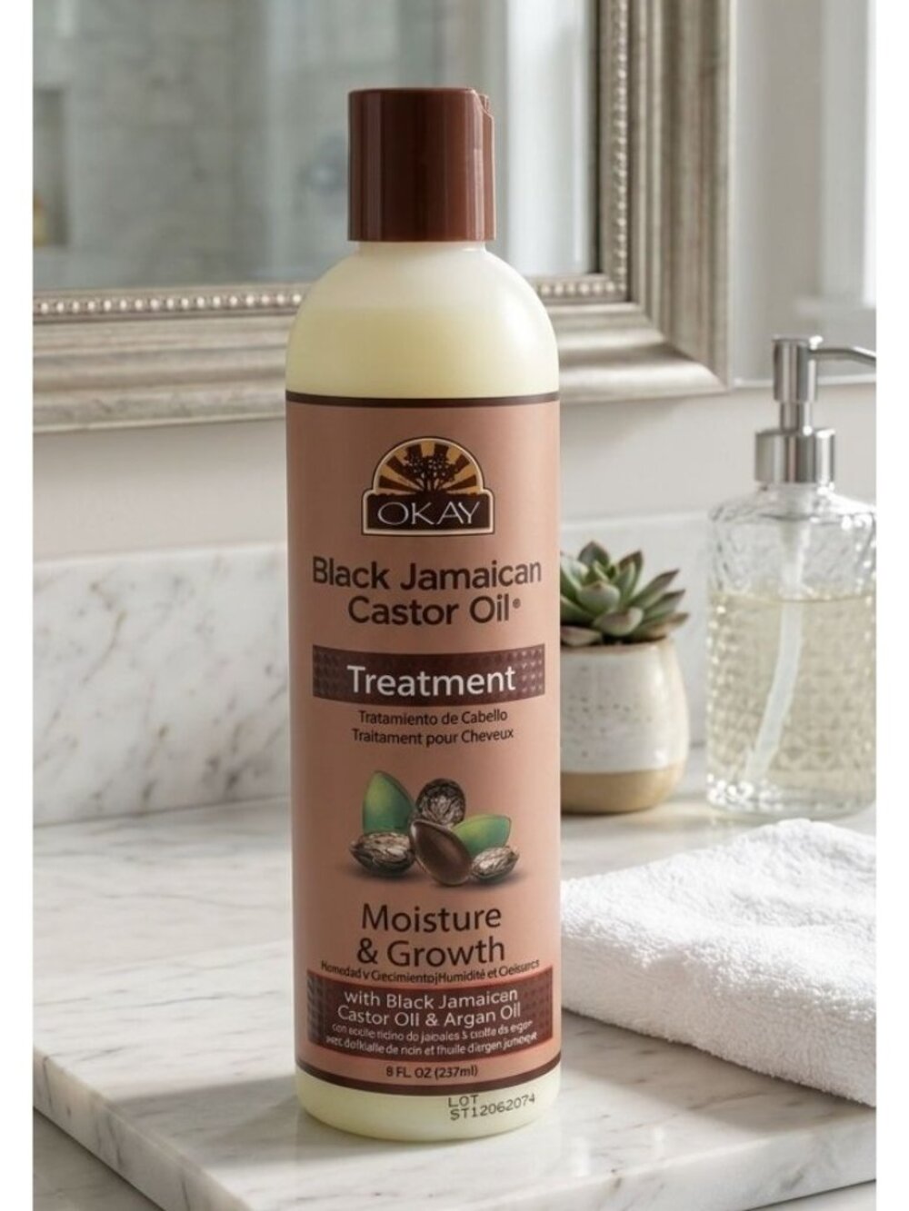 New - OKAY Black Jamaican Castor Oil Treatment, 8 fl oz